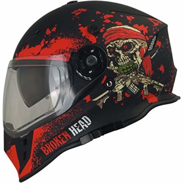 Produktbild von Broken Head Endurohelm Bone Crusher Grün - MX-Helm Mit Visier