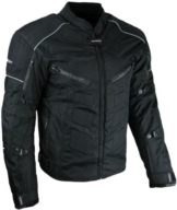 Kurze Textil Motorrad Jacke Motorradjacke Schwarz Gr. 3XL - 1