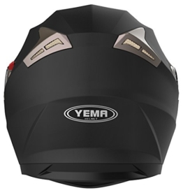 Motocross Motorradhelm Downhill Fullface Helm - Yema YM-915 Cross DH Enduro Quad Mountainbike BMX MTB Helm ECE für Damen Herren Erwachsene-Schwarz Matt-XL