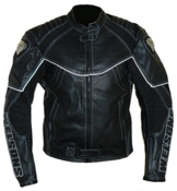 protectWEAR Motorrad Lederjacke, Schwarz, 62 - 1