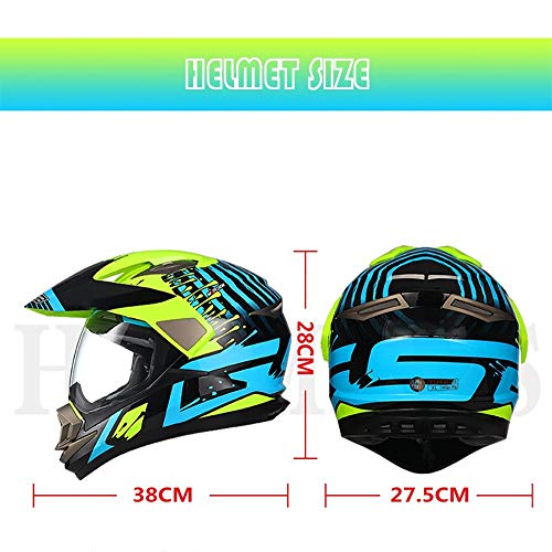 Swyout Off Road Helm Motorradhelm ECE Zertifizierter Crosshelm Enduro Motorrad Enduro Cross Helm