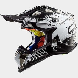 ZDHG Motorradhelm,Motocross Helm,Der Neueste Cross-Helm, ECE-Zertifizierung, Anti-Kollisions-Doppelscheiben-Helm Pull Endurance,Weiß,XL - 1